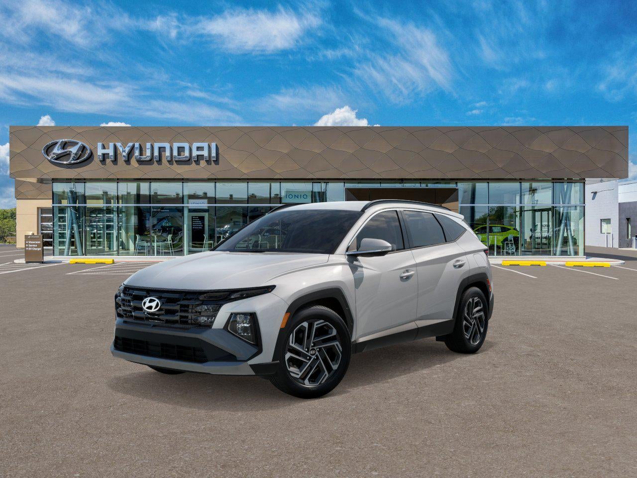 2026 Hyundai TUCSON SEL Plus FWD in Serenity White Pearl — front three-quarter view