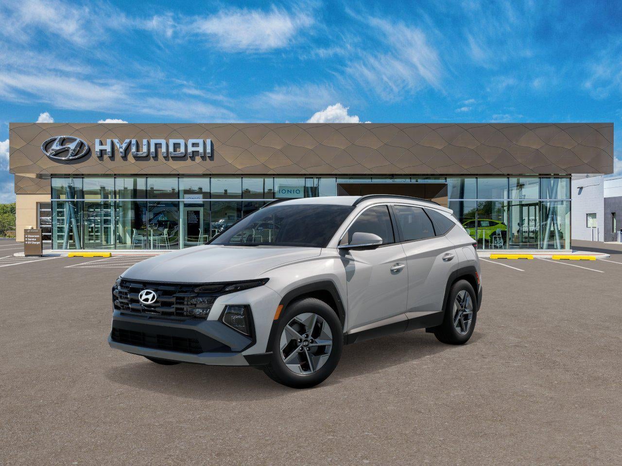 2026 Hyundai TUCSON SEL FWD in Serenity White Pearl — front three-quarter view