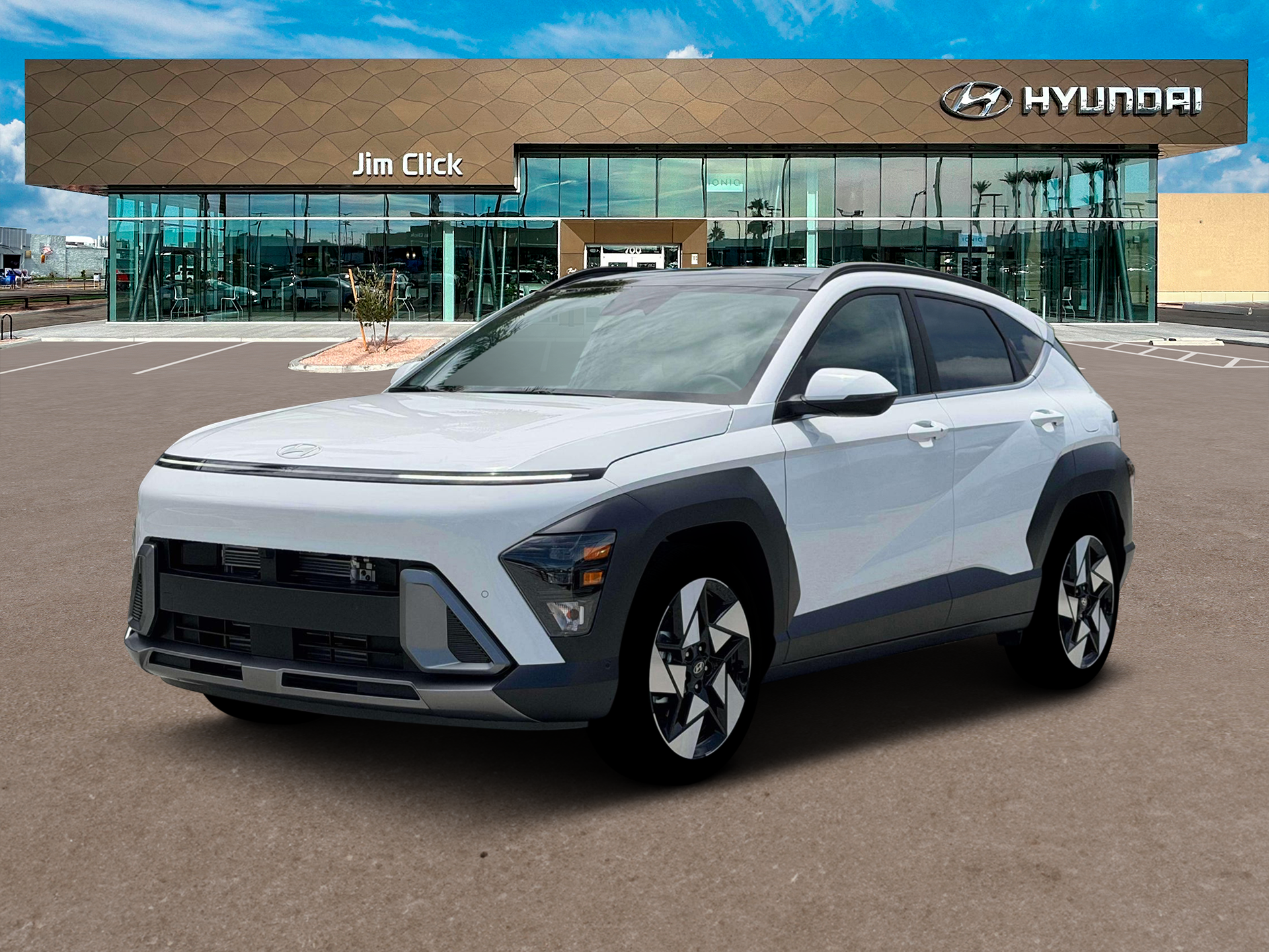 2026 Hyundai KONA Limited FWD in Atlas White — front three-quarter view