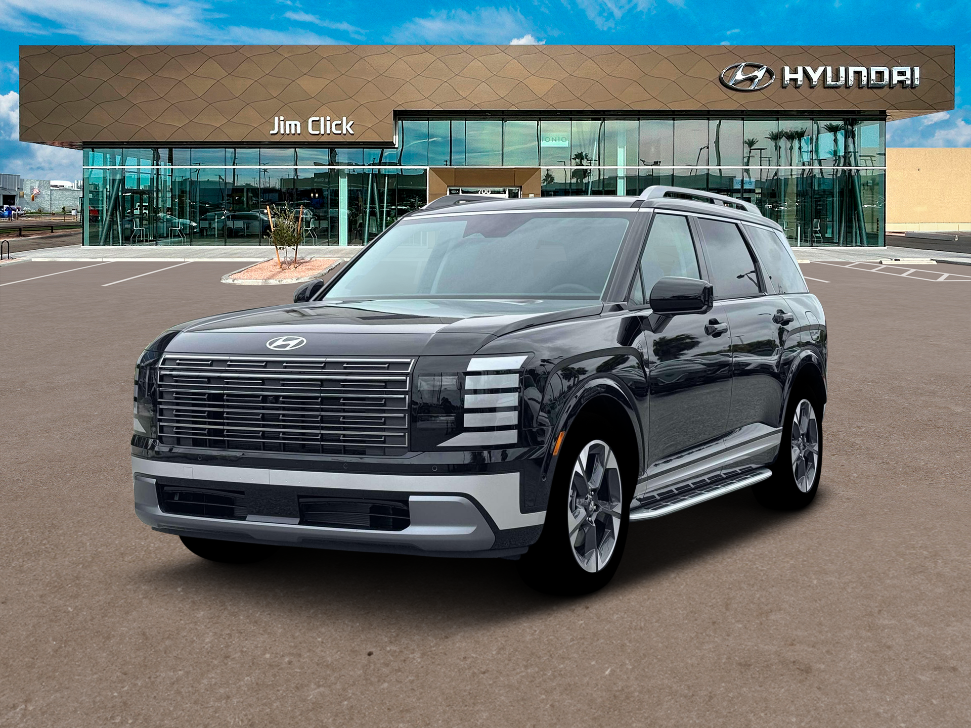 2026 Hyundai PALISADE Limited FWD in Abyss Black Pearl — front three-quarter view