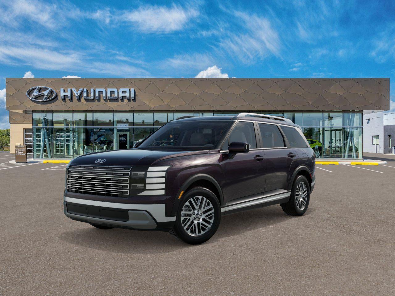 2026 Hyundai PALISADE SEL FWD in Galaxy Maroon Pearl — front three-quarter view